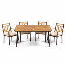 63 Inch Outdoor Dining Table & Set of 4 Patio Dining Chairs