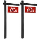 Set of 2 6 Feet Vinyl UPVC Real Estate Realtor Yard Sign Post