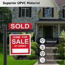 Set of 2 6 Feet Vinyl UPVC Real Estate Realtor Yard Sign Post
