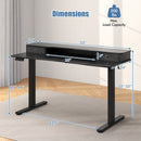Electric Height Adjustable Standing Desk and Drafting Chair Set with Storage Drawers