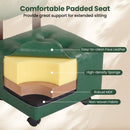 Small Rolling Footrest Stools Set of 2 with Lockable Wheels