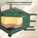 Small Rolling Footrest Stools Set of 2 with Lockable Wheels
