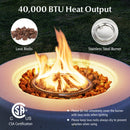 40 000 BTU Fire Pit Table Set with Hideaway Tank Holder