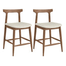 Kitchen Island with Storage with 2 Counter Height Solid Wood Bar Stools Set