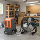 Garage & Warehouse Climate Control Bundle: Dehumidifier + Industrial Drum Fan