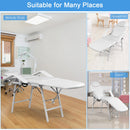 73 Inch Adjustable Massage Table with Backrest & Footrest