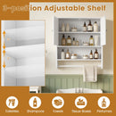 Bathroom Wall Cabinet with Towel Bar and Open Shelf and Adjustable Shelf