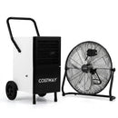 Commercial Dehumidifier and Heavy‑Duty Metal Floor Fan Combo