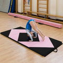 Folding Gymnastics Mat and Portable Floor Balance Beam Set