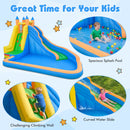 Inflatable Water Slide with Curved Slide and 680W Blower