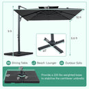 10 FT Cantilever Patio Umbrella with 220 LBS Base