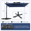 10 FT Cantilever Patio Umbrella with 220 LBS Base