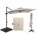 Offset Hanging Patio Umbrella 11x9 ft with 220 lb Base