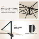 Offset Hanging Patio Umbrella 11x9 ft with 220 lb Base