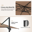 Offset Hanging Patio Umbrella 11x9 ft with 220 lb Base