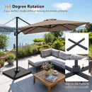 Offset Hanging Patio Umbrella 11x9 ft with 220 lb Base