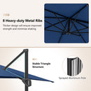 Offset Hanging Patio Umbrella 11x9 ft with 220 lb Base