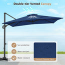 Offset Hanging Patio Umbrella 11x9 ft with 220 lb Base