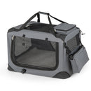 Soft Collapsible Dog Crate with Mesh Windows and 3 Doors