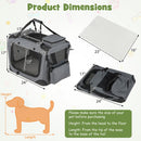 Soft Collapsible Dog Crate with Mesh Windows and 3 Doors