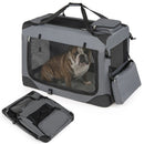 Soft Collapsible Dog Crate with Mesh Windows and 3 Doors