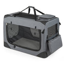 Soft Collapsible Dog Crate with Mesh Windows and 3 Doors