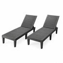 Outdoor Chaise Lounge Chair Set of 2 with 5-Position Backrest