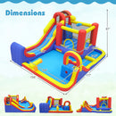 7-in-1 Inflatable Water Slide Bounce House with Dual Slides