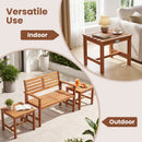 Adirondack Chair Set of 2 with Side Table - Acacia Wood