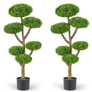 6-Ball Topiary Tree Set of 2 with Weighted Base