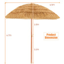 Tiki Beach Umbrella 6.5 Ft with Adjustable Tilt