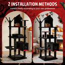 70-Inch Gothic Cat Tree with Castle and Coffin Bed