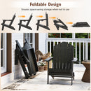 Folding Adirondack Chair with High Backrest - HDPE Weather Resistant