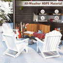 Folding Adirondack Chair with High Backrest - HDPE Weather Resistant