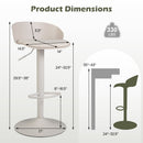 Adjustable Swivel Bar Stools Set of 2 with Back & Footrest
