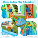 Inflatable Water Slide with Double Slides and 680W Blower