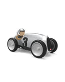 Vintage Open-Wheeled Racing Car Silver