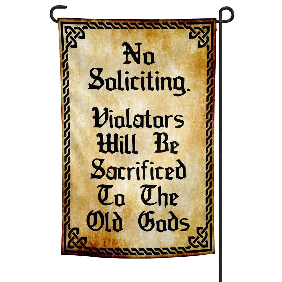 Violators Will Be Sacrificed Garden Flag