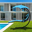 Hanging Stand Chaise Lounger Swing Chair with Pillow