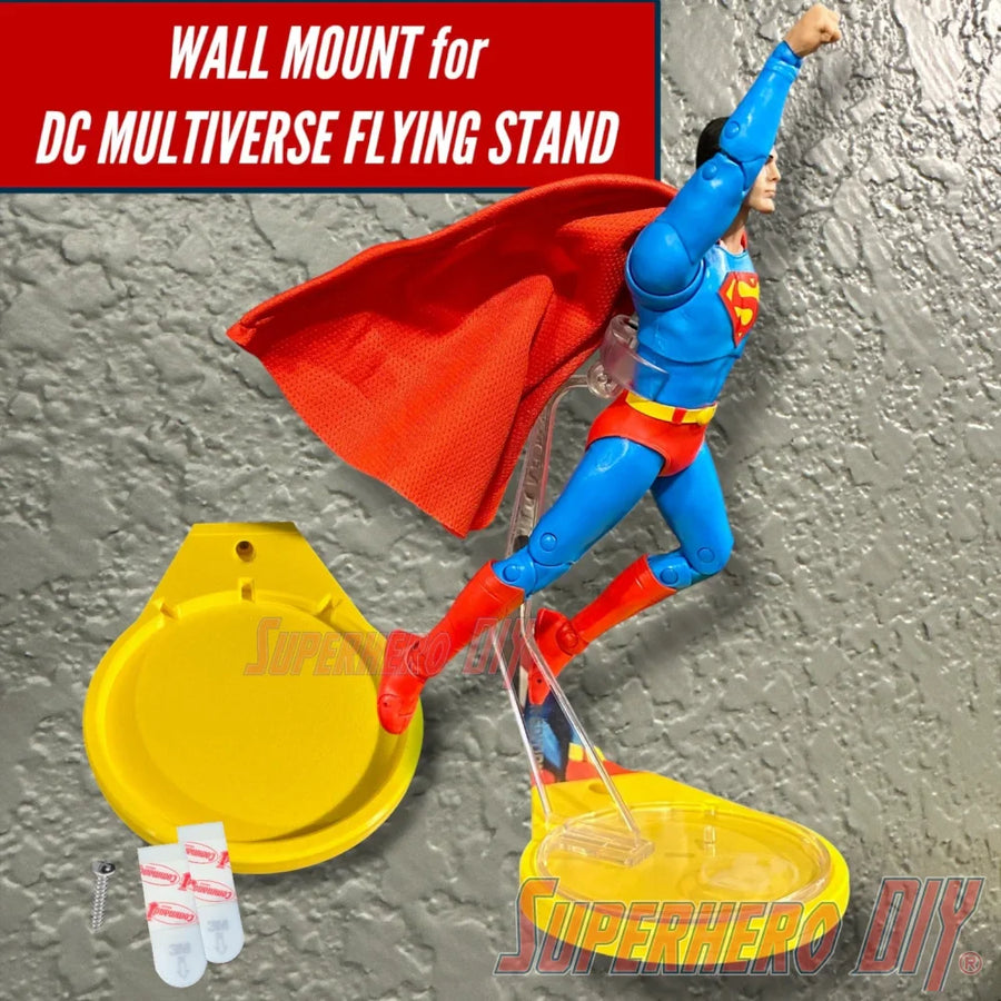 Wall Mount for McFarlane DC Multiverse Flight Stands – Securely Display Your Flying Figures