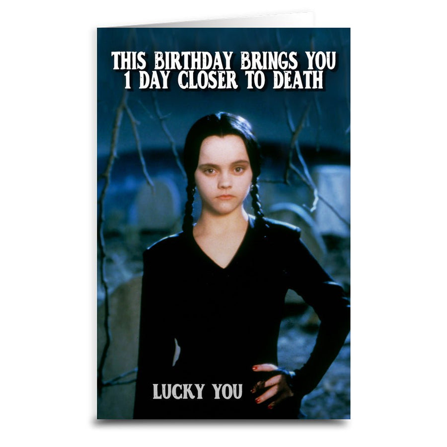 Wednesday Addams Birthday Greeting Card
