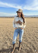 Western Winter Barn Christmas Sweatshirt