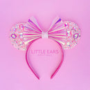 White Iridescent Sparkle Mickey Ears