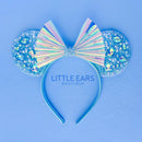 White Iridescent Sparkle Mickey Ears