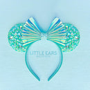 White Iridescent Sparkle Mickey Ears