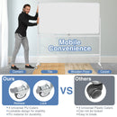 Rolling Double-Sided Magnetic Whiteboard on Wheels with Stand and Aluminum Alloy Frame