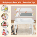 Wooden Kids Multi Activity Play Table with Storage Paper Roll-White