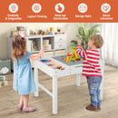 Wooden Kids Multi Activity Play Table with Storage Paper Roll