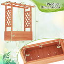 Wooden Raised Garden Bed Elevated Planter Box with Trellis and Hanging Roof