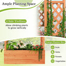 Wooden Raised Garden Bed Elevated Planter Box with Trellis and Hanging Roof